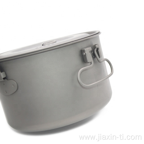 Foldable Handle Camping Titanium Pot